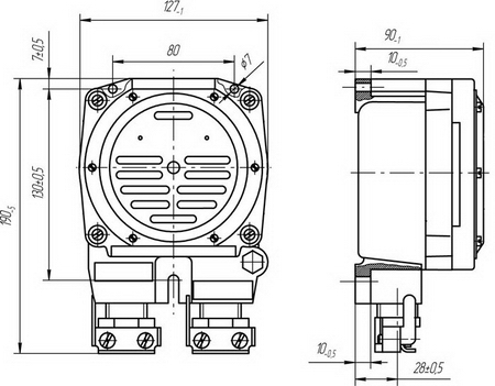 ПВСС-ХХХ - Габаритные размеры